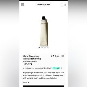 GROWN ALCHEMIST - Matte Balancing Moisturizer 60 ML/2.02 FL OZ